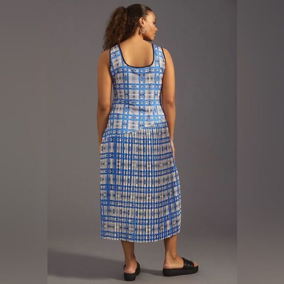Anthropologie Dhruv Kapoor Plaid Midi Dress XL $210 - Picture 7 of 8